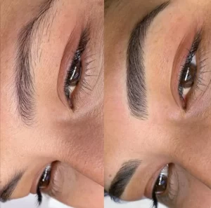 Lash tech learning microblading