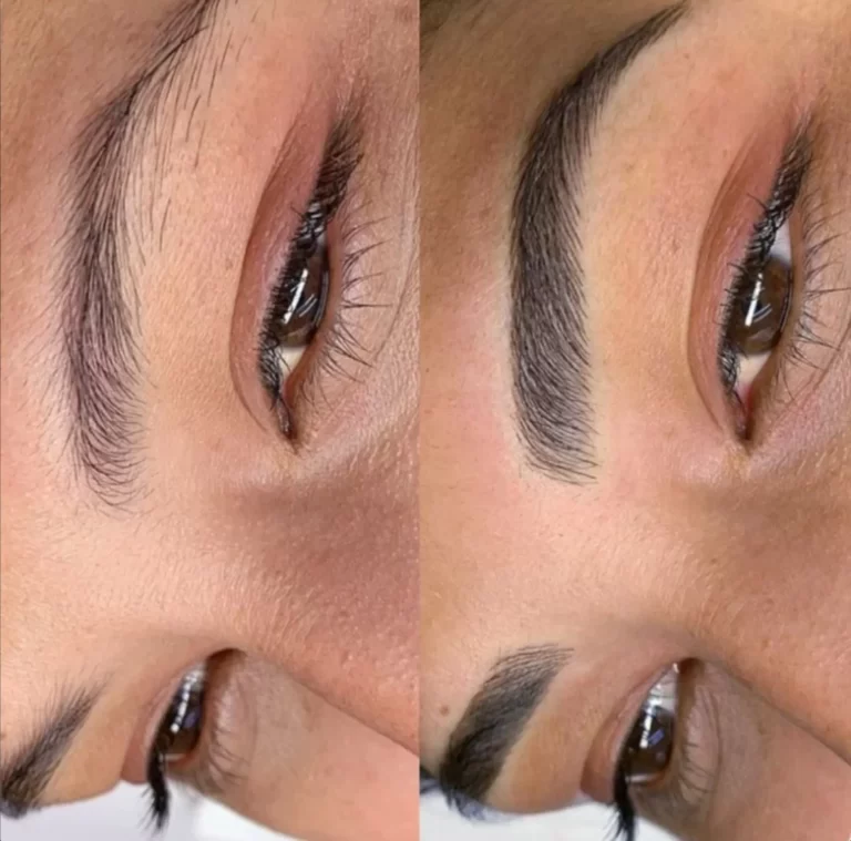 Lash tech learning microblading